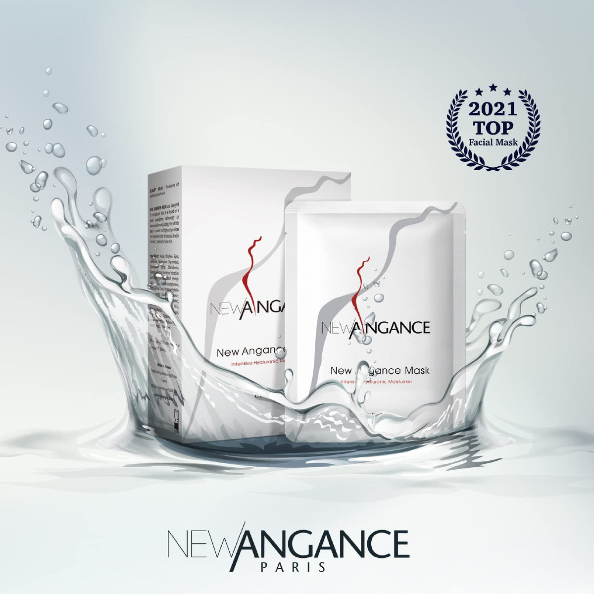 NEW ANGANCE Mask applying on face for soothing hydration session