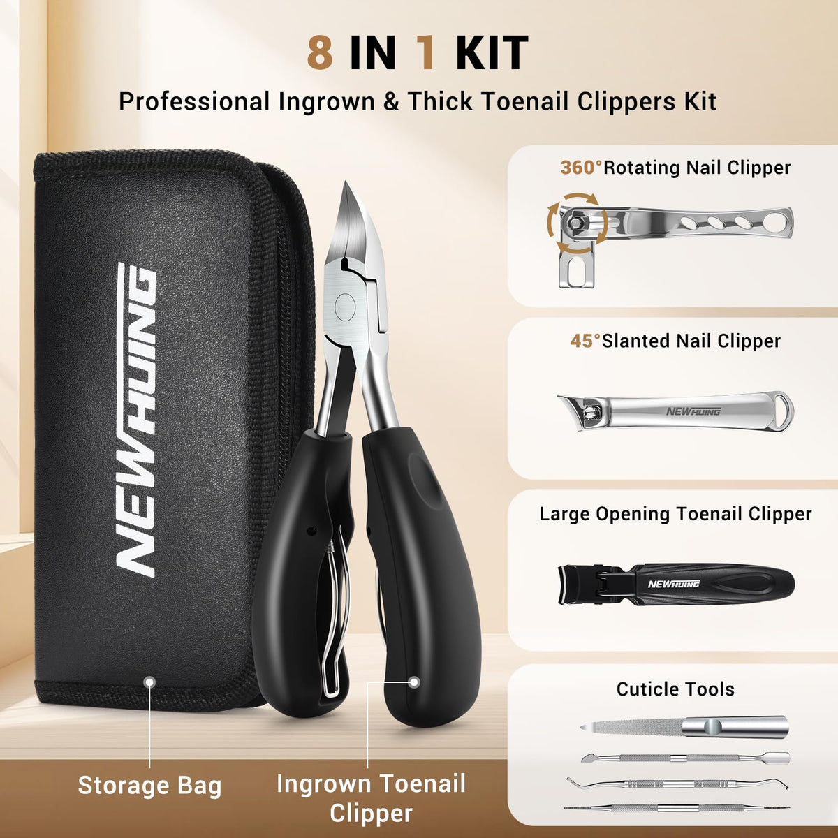 New Huing 25° curved blade for precise ingrown-nail trimming