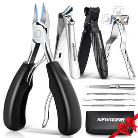 New Huing 8-piece toenail clippers kit for salon-style home pedicures