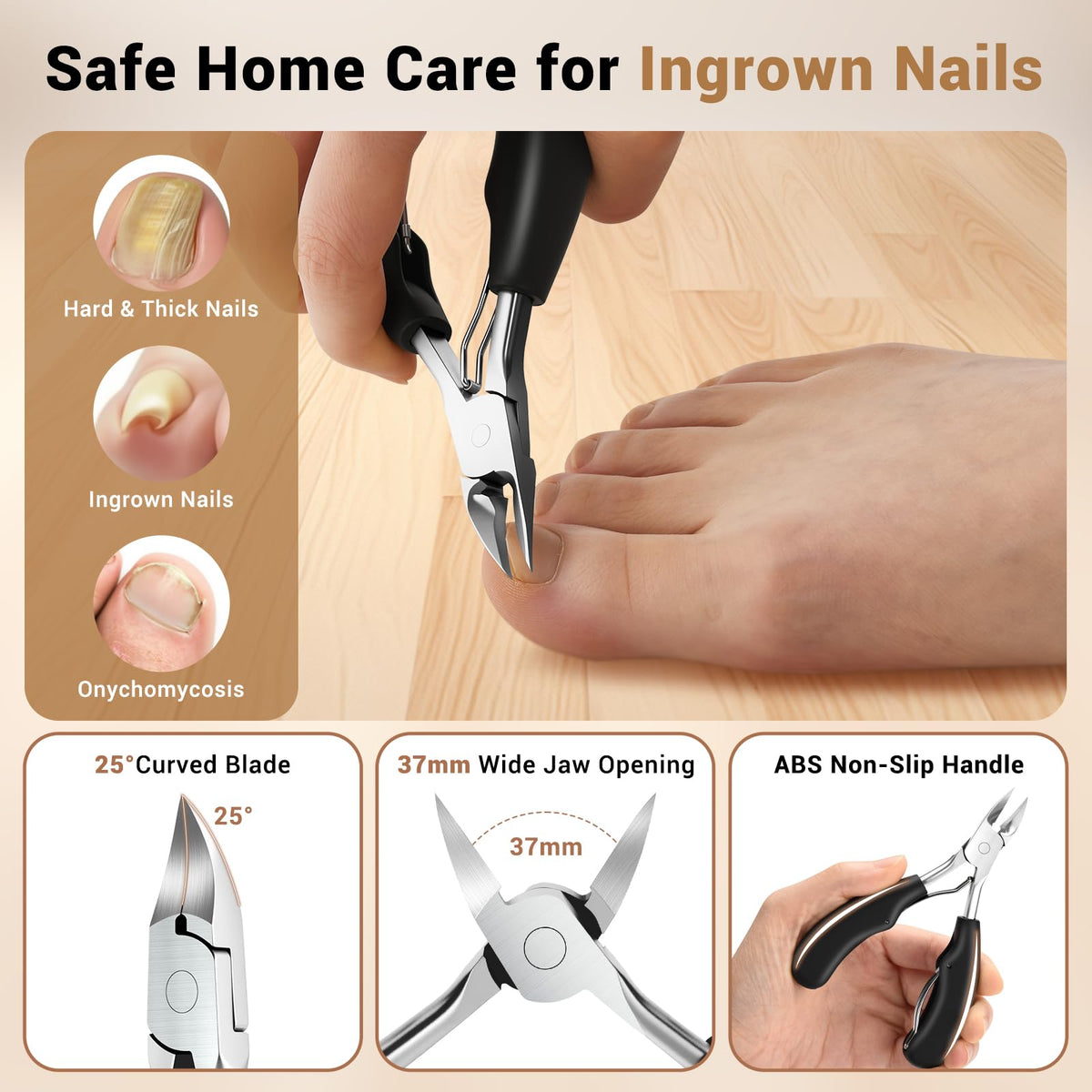 New Huing wide-opening clipper for thick nails