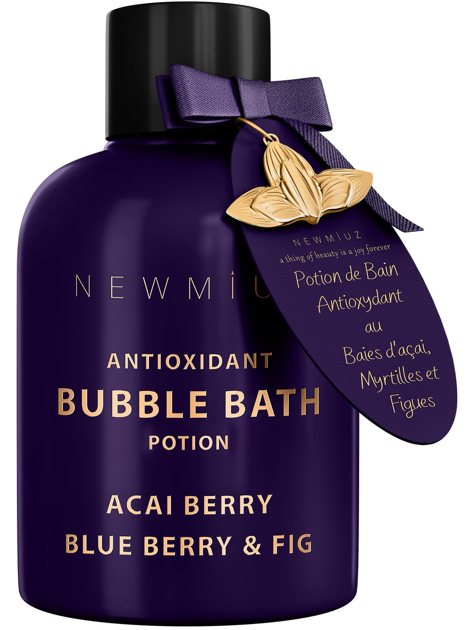 New Miuz Antioxidant Bubble Bath bottle pour for a spa-like start