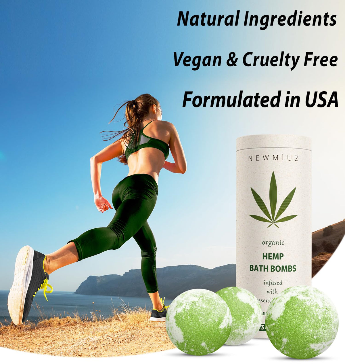 New Miuz aromatherapy-relaxation bath bomb for post-workout recovery.