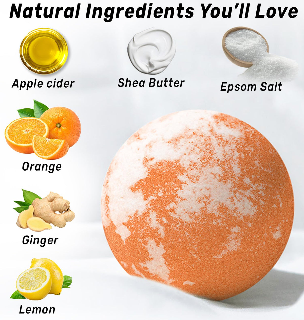 New Miuz Bath Bomb with Shea Butter and Epsom Salts for hydrating skin.
