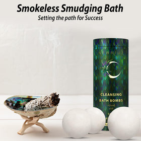 New Miuz Bath Bomb with Epsom salts and shea butter reveals lush, soothing soak ingredients.