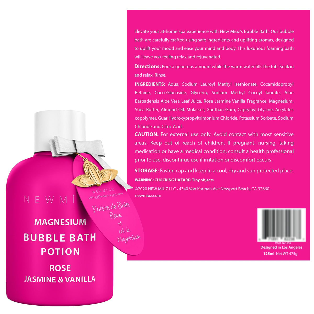 New Miuz Luxury Bubble Bath makes a thoughtful gift for pampering lovers.