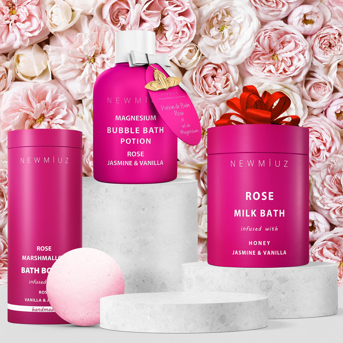 New Miuz Relaxation ritual bubble bath suggests a calm evening soak.