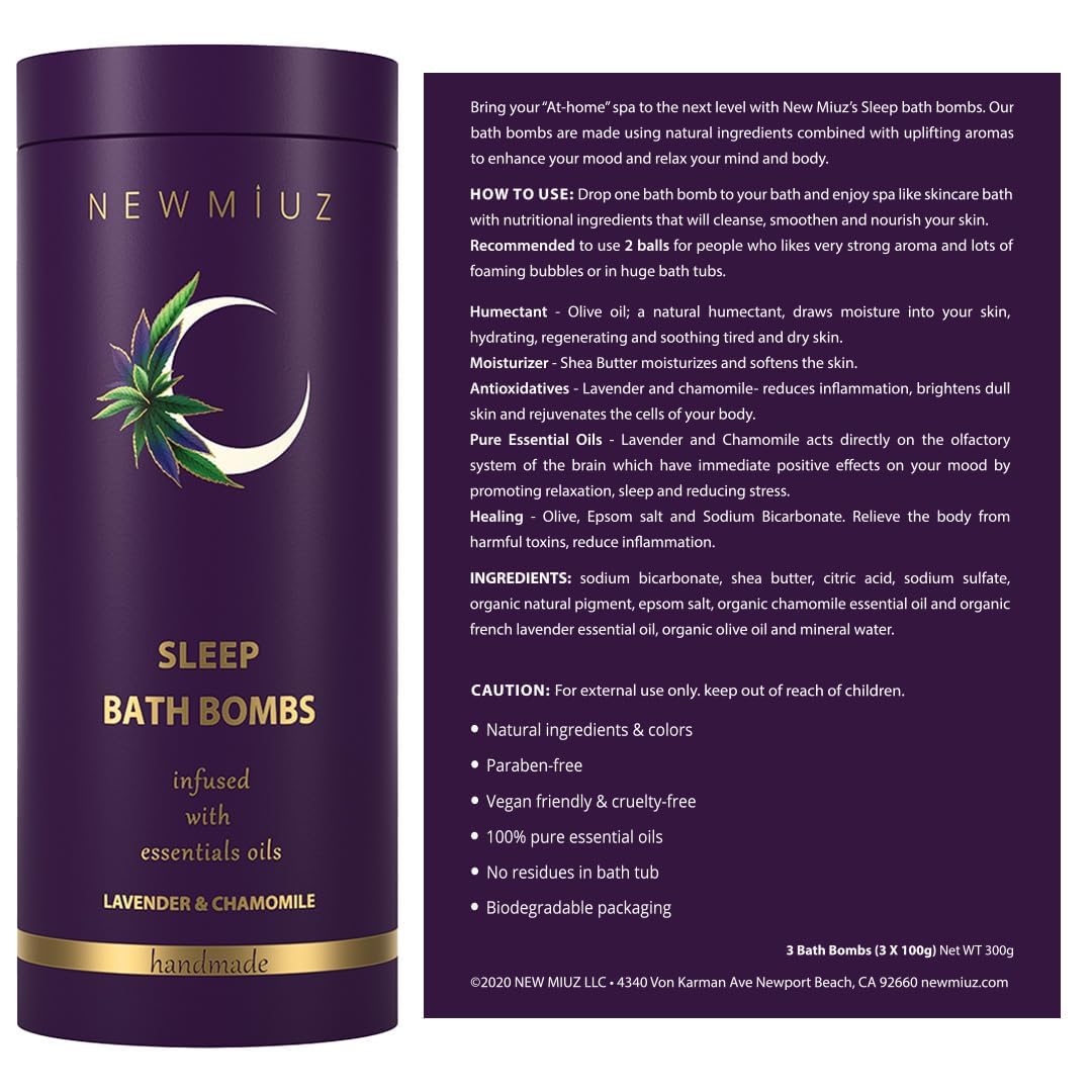 New Miuz Deep Sleep Bath Bomb provides a moisturizing finish for dry skin