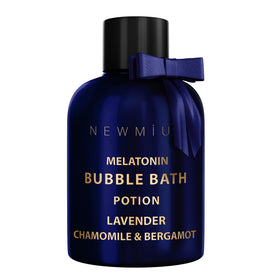 New Miuz Deep Sleep Bubble Bath pour creates luxurious foam for a relaxing soak.