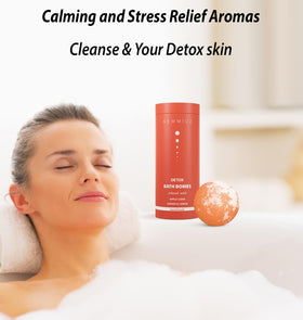New Miuz Detox Bath Bomb Ginger Lemon delivering invigorating citrus spice aroma.
