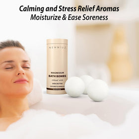 New Miuz magnesium bath bomb fizzing in water for spa-like unwind after exercise.
