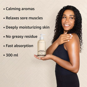 New Miuz InShower application on arm showing soothing, skin-softening feel