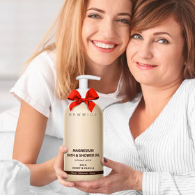 New Miuz InShower ingredients close-up highlighting honey and vanilla
