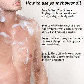 New Miuz InShower ingredients close-up highlighting shea butter
