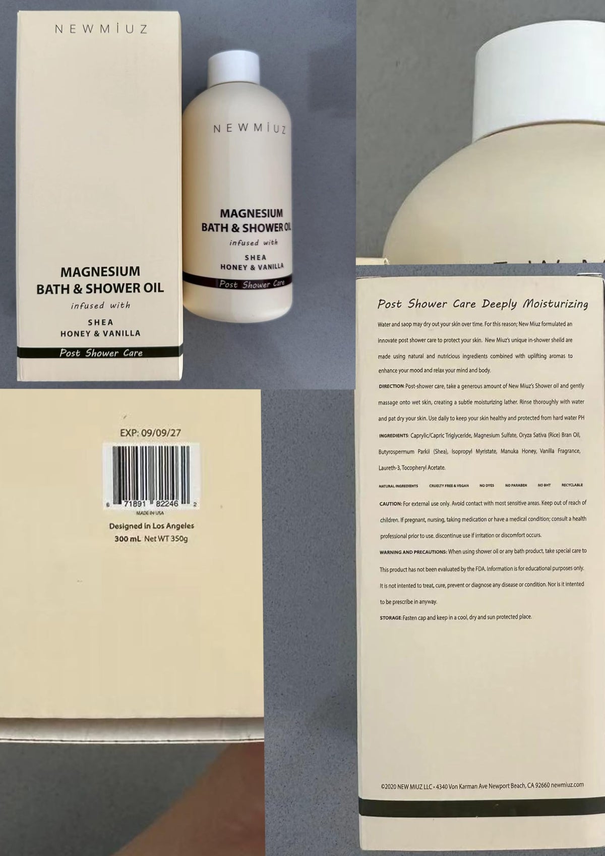New Miuz InShower massage-friendly oil for relaxation after a long day