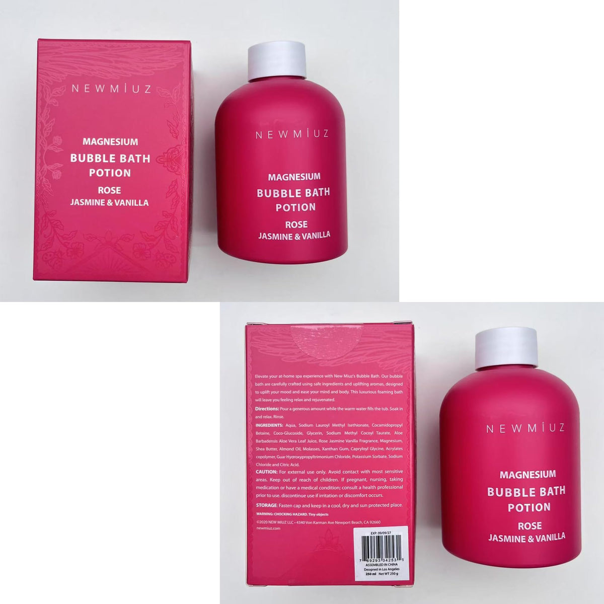 New Miuz Night Relaxation Bubble Bath promotes bedtime calm and hydration.