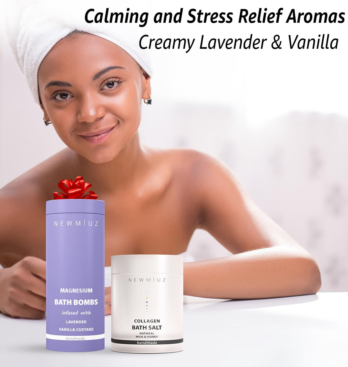 New Miuz shea butter moisturizing bath bomb detail