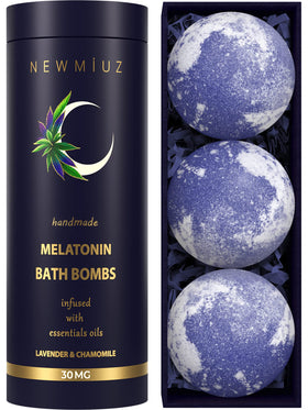 New Miuz Sleep Well lavender bath bomb for a calming, spa-like soak