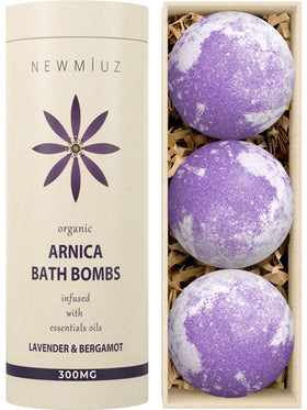 New Miuz three 100mg Arnica bombs ideal for a pampering routine.