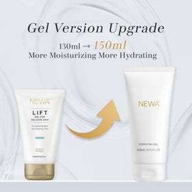Hands apply NEWA Lift Delicate Gel to skin for smooth device glide