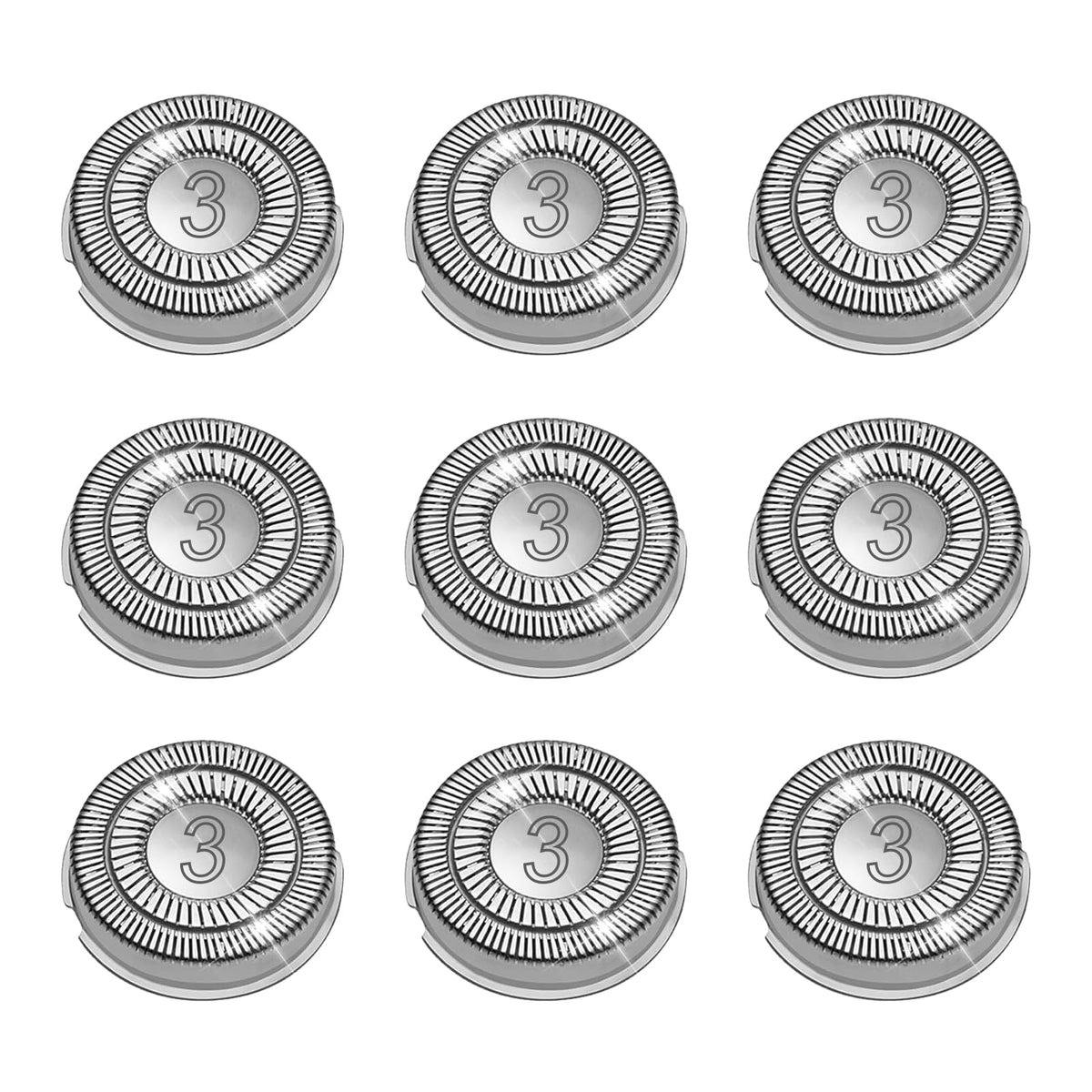 Newbulu SH30 9-pack replacement heads for Philips shavers deliver smoother shaves.