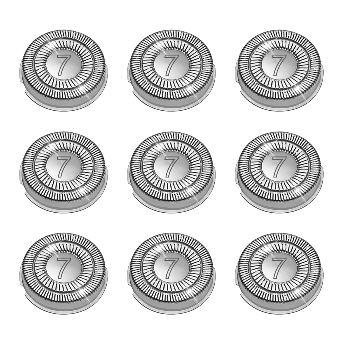 Newbulu SH70/71 replacement heads for Philips Norelco 7000 series, delivering precise cutting.