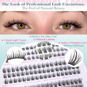Newcally CD-curly lash band blends with natural lashes for seamless look