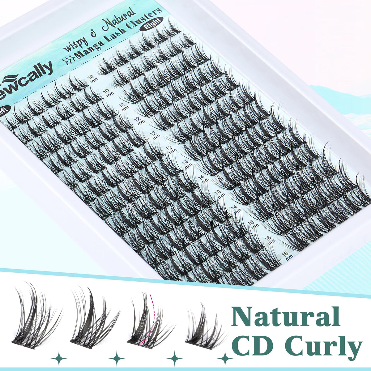 Newcally Cluster Lashes Kit bond and seal — strong hold for extended wear