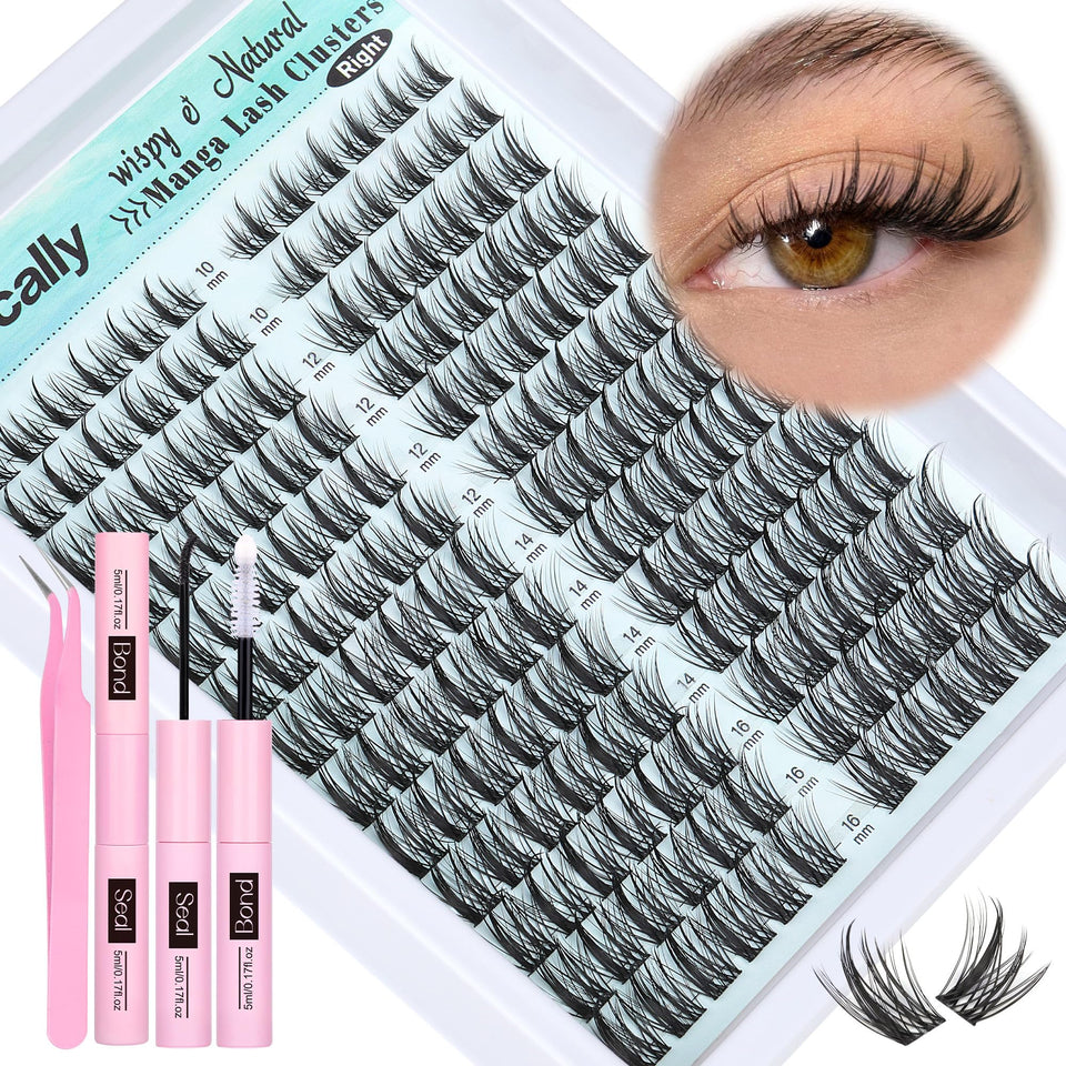 Newcally Cluster Lashes Kit natural look — lightweight clusters for a natural enhancement