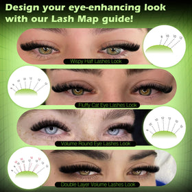 Newcally D-Curl clusters highlighting curl and lift for open-eyed effect