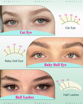Newcally DIY Lash Extension Kit assembly close-up for easy home styling.