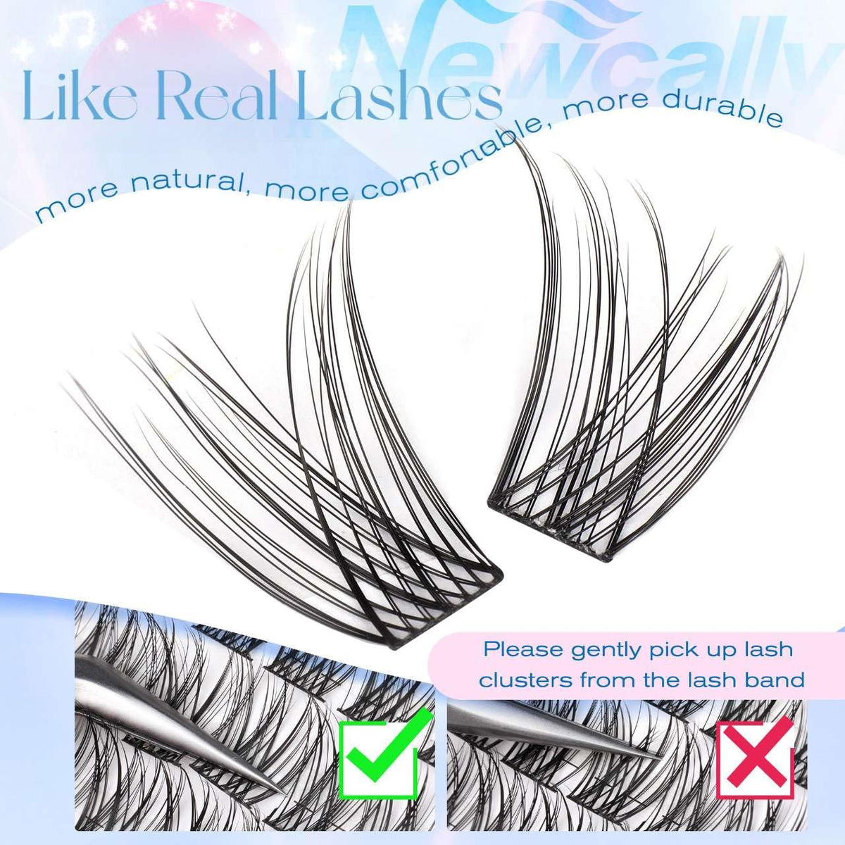 Newcally at-home DIY lashes setup for quick, salon-like results.