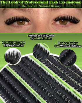 Newcally fluffy fans demonstrating voluminous lash look