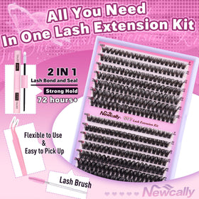 Newcally lash clusters 280pcs 5 lengths enable versatile DIY lash styles