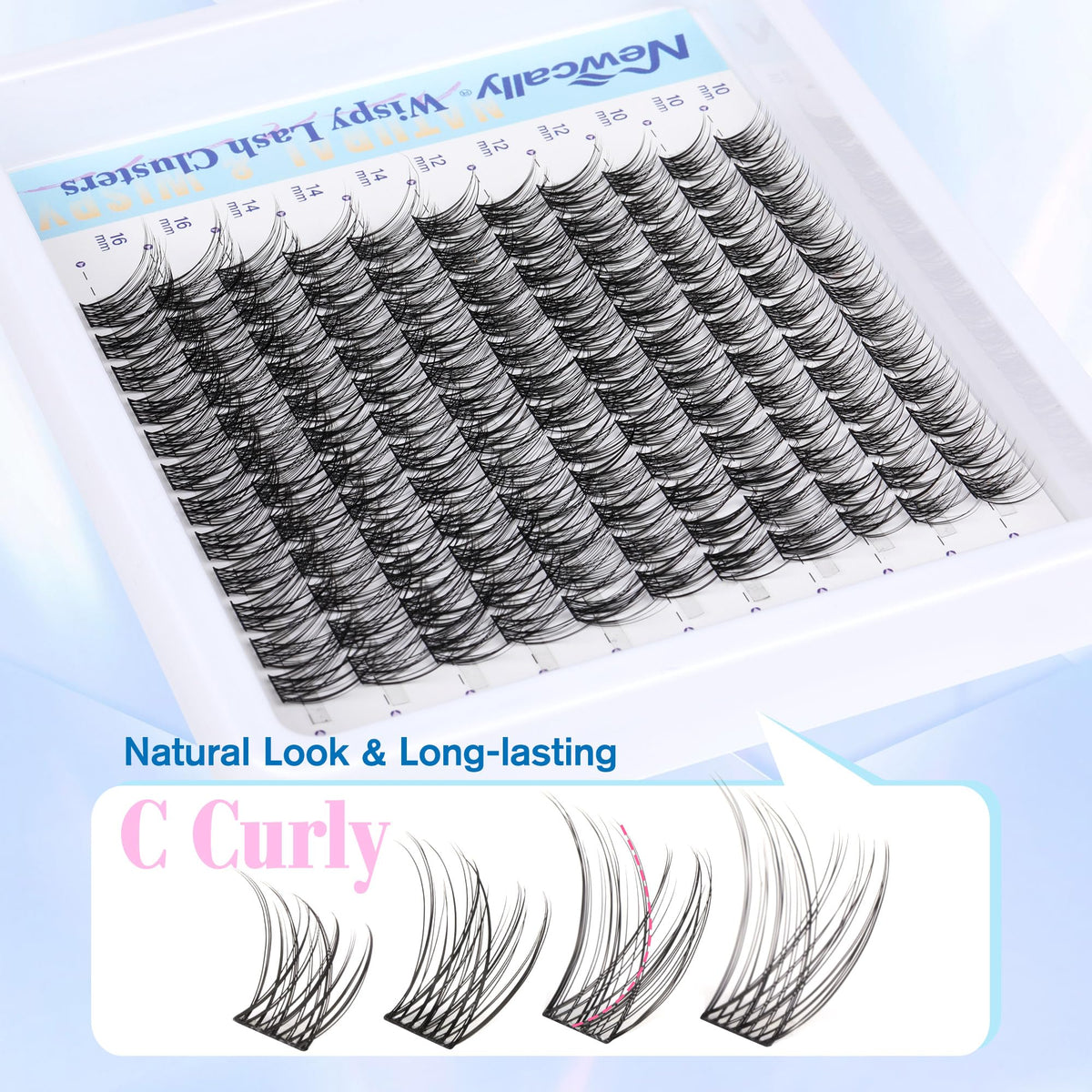 Newcally lash remover and tweezers set enables precise removal.