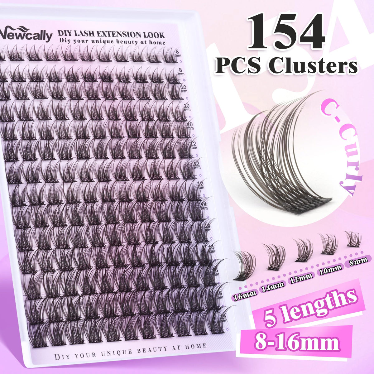 Newcally lightweight natural lashes for comfortable wear