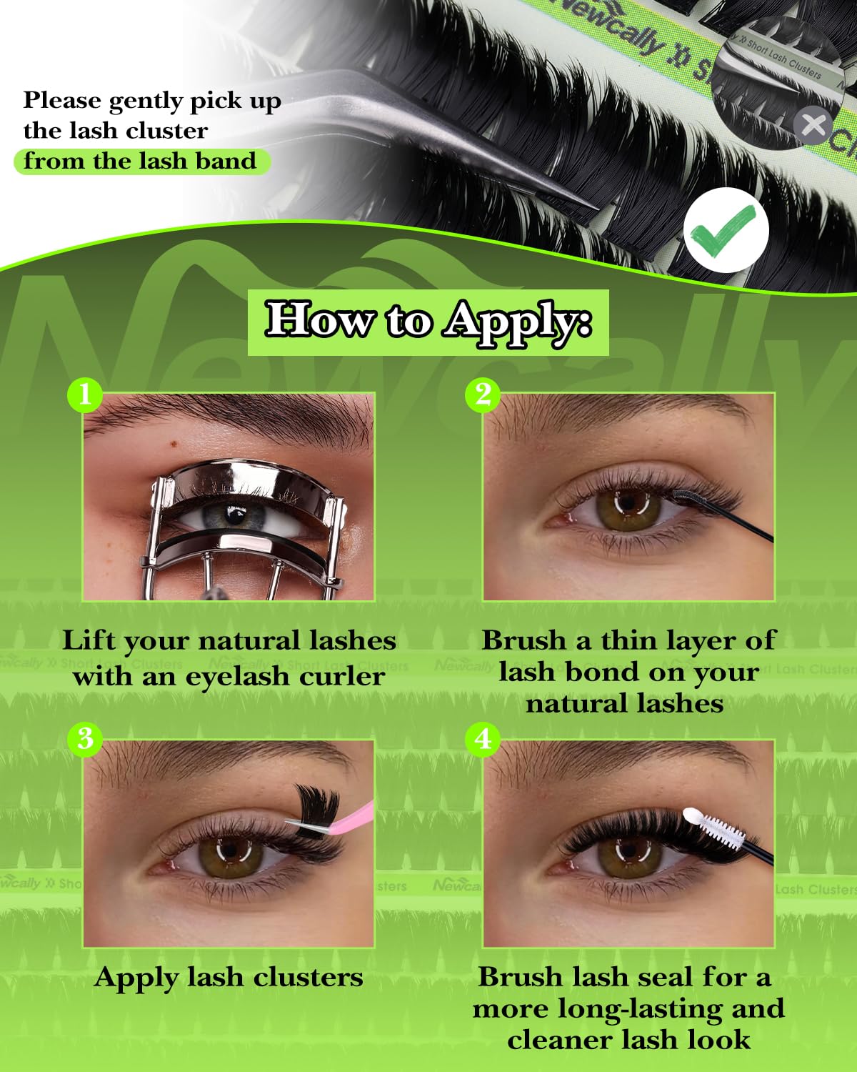 Newcally professional lash application tools kit for quick use