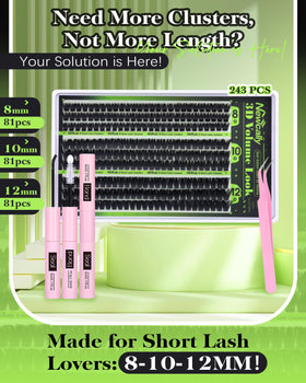 Newcally short lash extensions kit ideal for precise styles