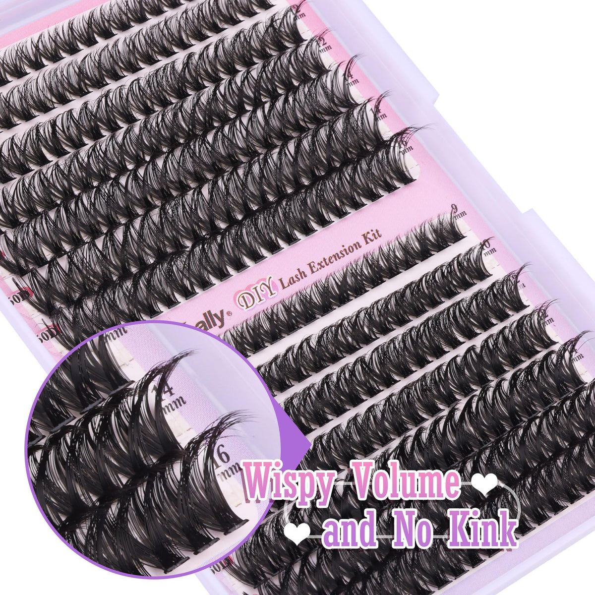 Newcally vegan lash kit offering cruelty-free faux mink clusters