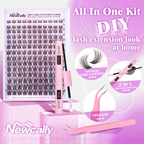 Newcally wispy cluster lashes 8-16mm adds natural-looking volume