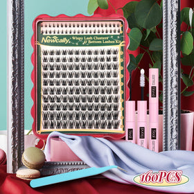 Newcally Wispy Lash Clusters Kit side view showing lightweight design