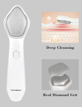 NEWDERMO easy-clean head withstands running water after sessions.