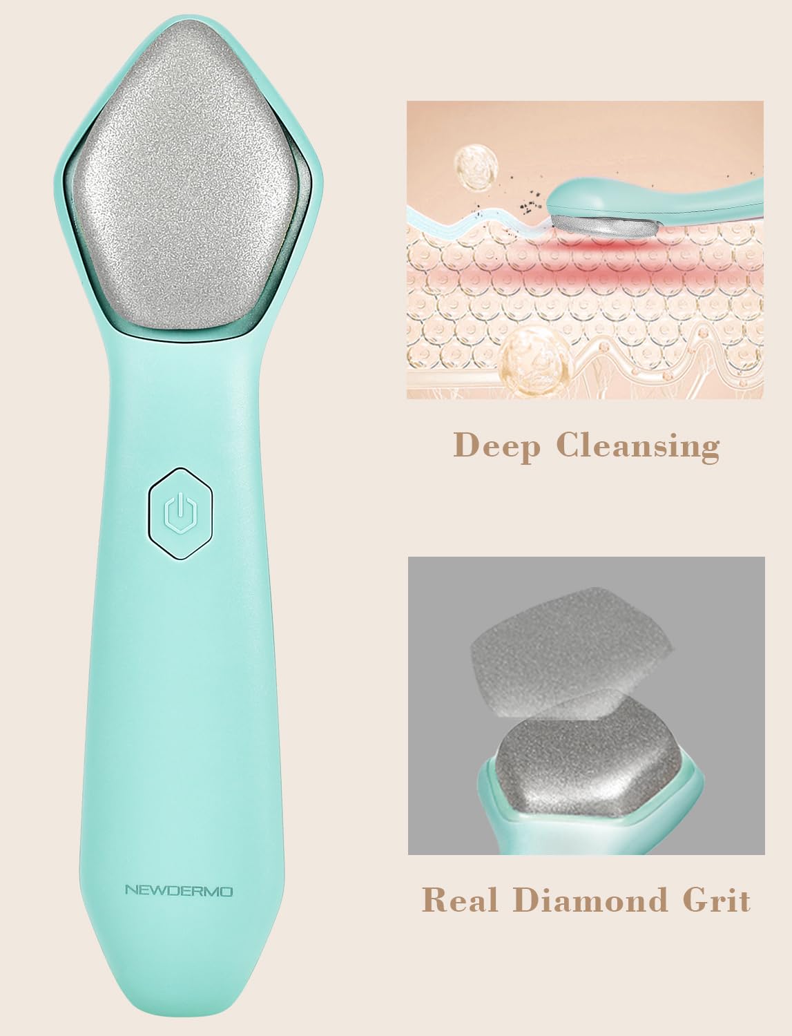 NEWDERMO Microdermabrasion Pro three levels customize exfoliation for different areas