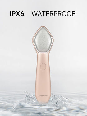 Newdermo Microdermabrasion Pro used on face and body for gentle care.