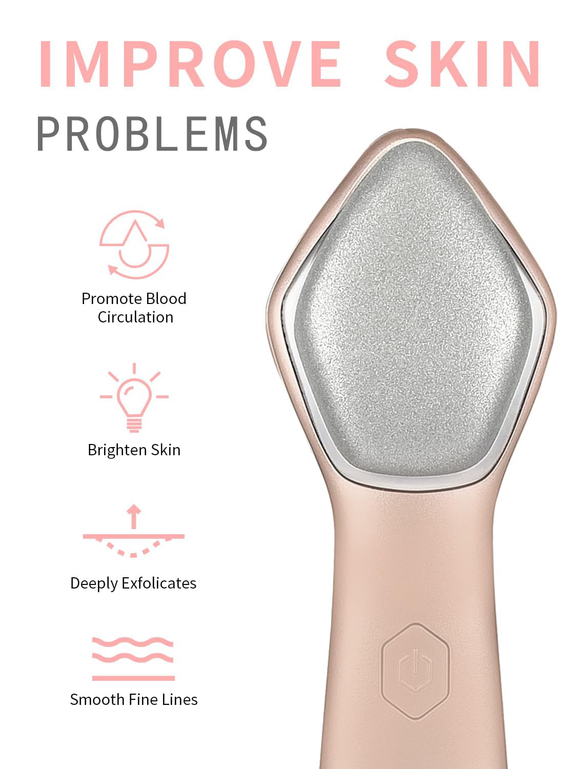 Newdermo Microdermabrasion Pro three level settings for customized exfoliation.