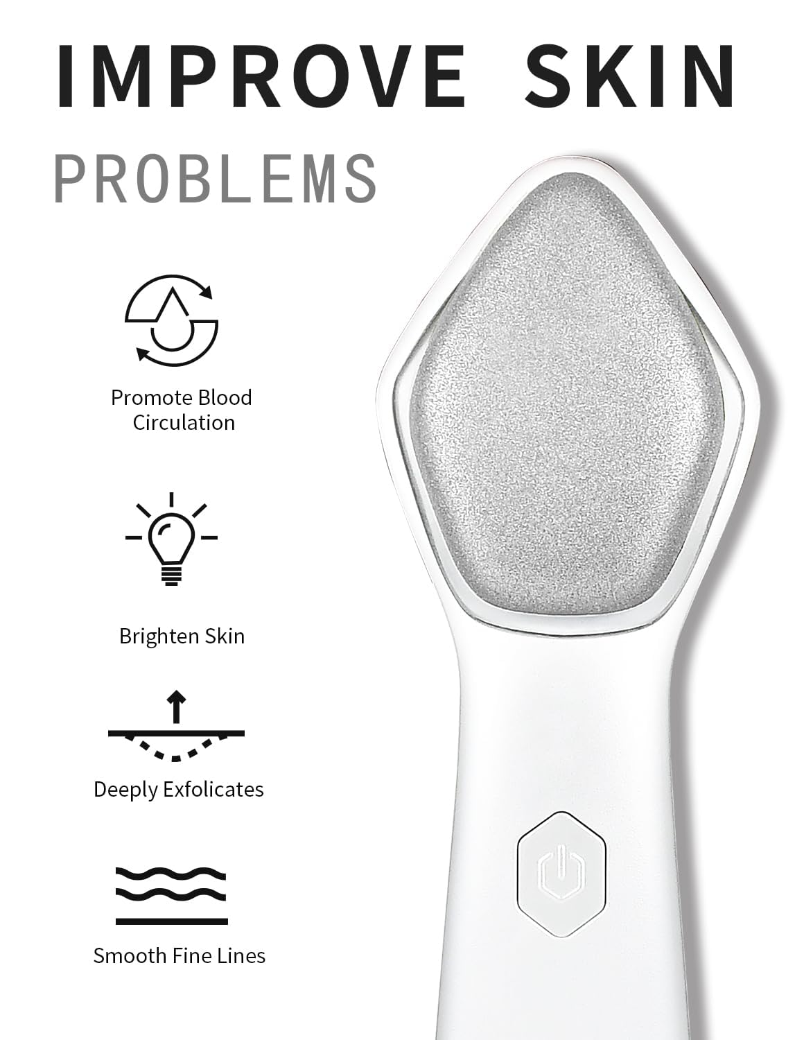 NEWDERMO three-level frequency allows customizable skin exfoliation.