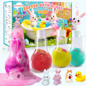 NEWFEIFAN Easter Potions 4-pack bath bombs invite color-filled bath time with surprises.