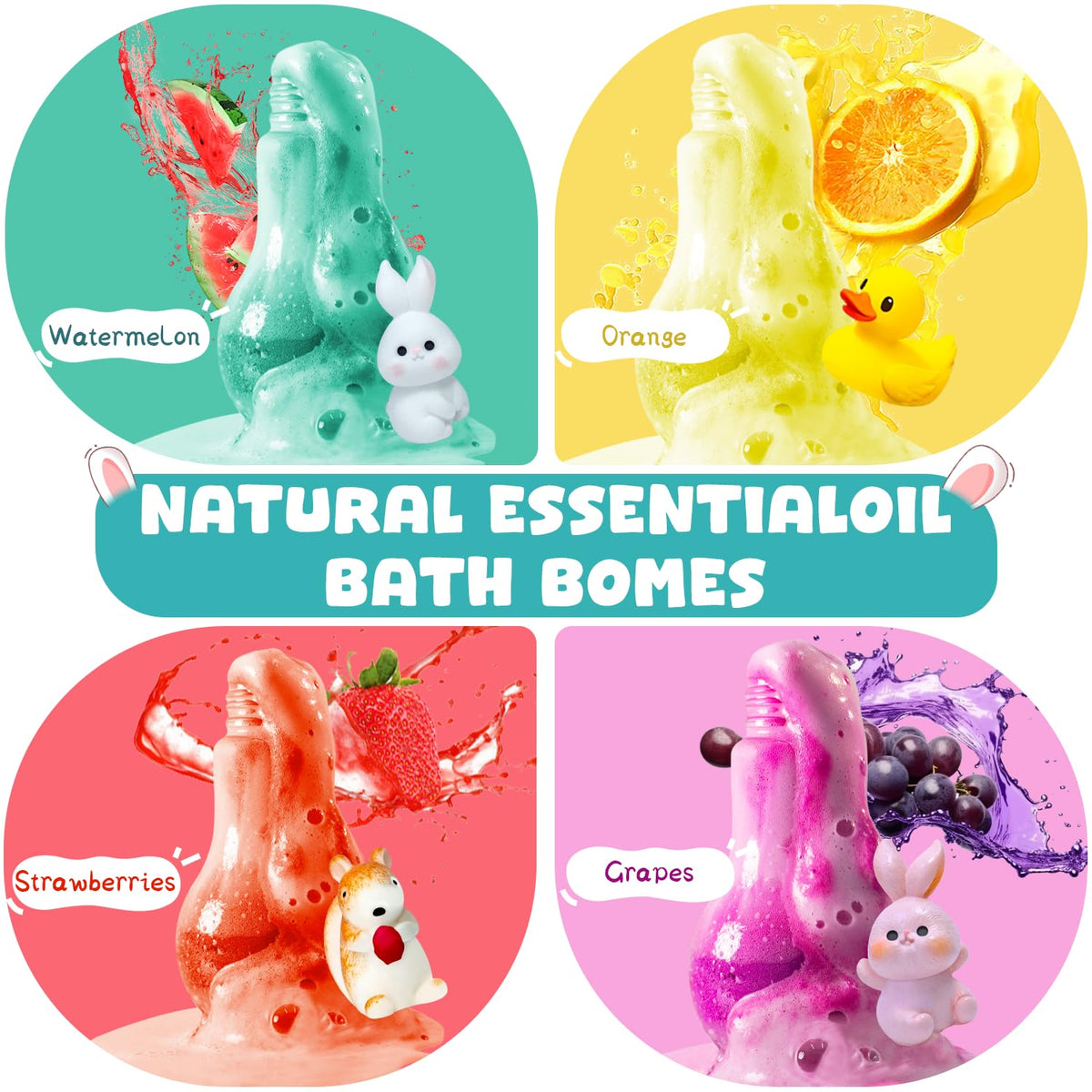 NEWFEIFAN Easter Potions green bath bomb sparks colorful fizz.