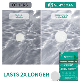 NEWFEIFAN eucalyptus mint steamers dissolving in the shower for calm moments