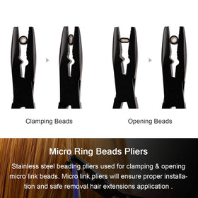 NEWISHTOOL micro beads pliers in compact stainless steel.