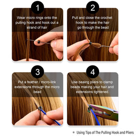 NEWISHTOOL portable DIY tool set for at-home extensions and feather accessories